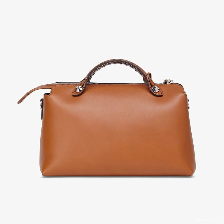 Affordable Logo In Way By Medium ROMA Leather Brown Fendi Calf The Bag Boston 0723